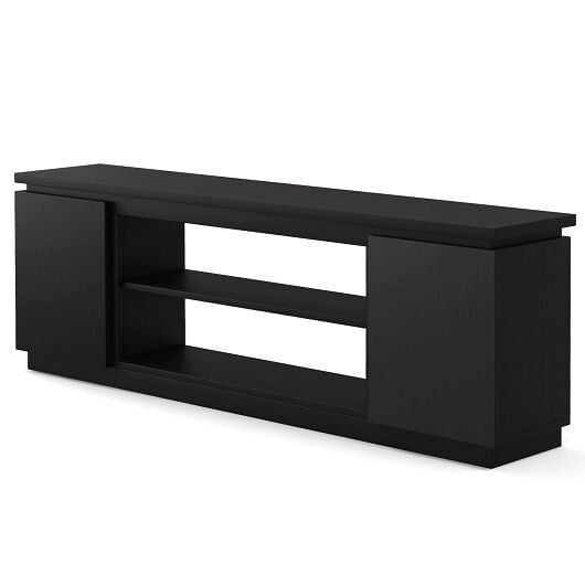 TV Cabinet with 3 Adjustable Shelves and Anti-Tipping Kits for TVs up to 80 Inch-White